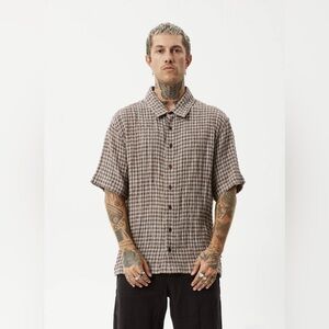 Afends Unisex Short Sleeve Shirt - Coffee, Size M